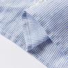 French Style Embroidered Striped Cotton Maxi Dress