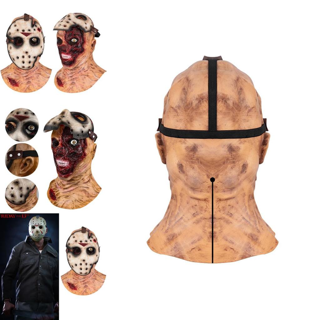 Maska Halloweenowa Jasona Voorheesa Do Cosplayu I Odgrywania Ról Lekka I Wygodna
