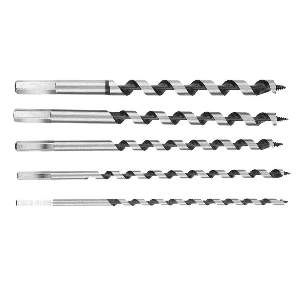 5pcs Hex Shank Fast Cut Auger Bit Hardened Alloy Steel Wood Drill Bit Set Planting Hole Drilling