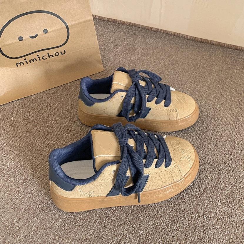 Summer breathable board shoes women's new casual versatile canvas student sports platform retro little white shoes