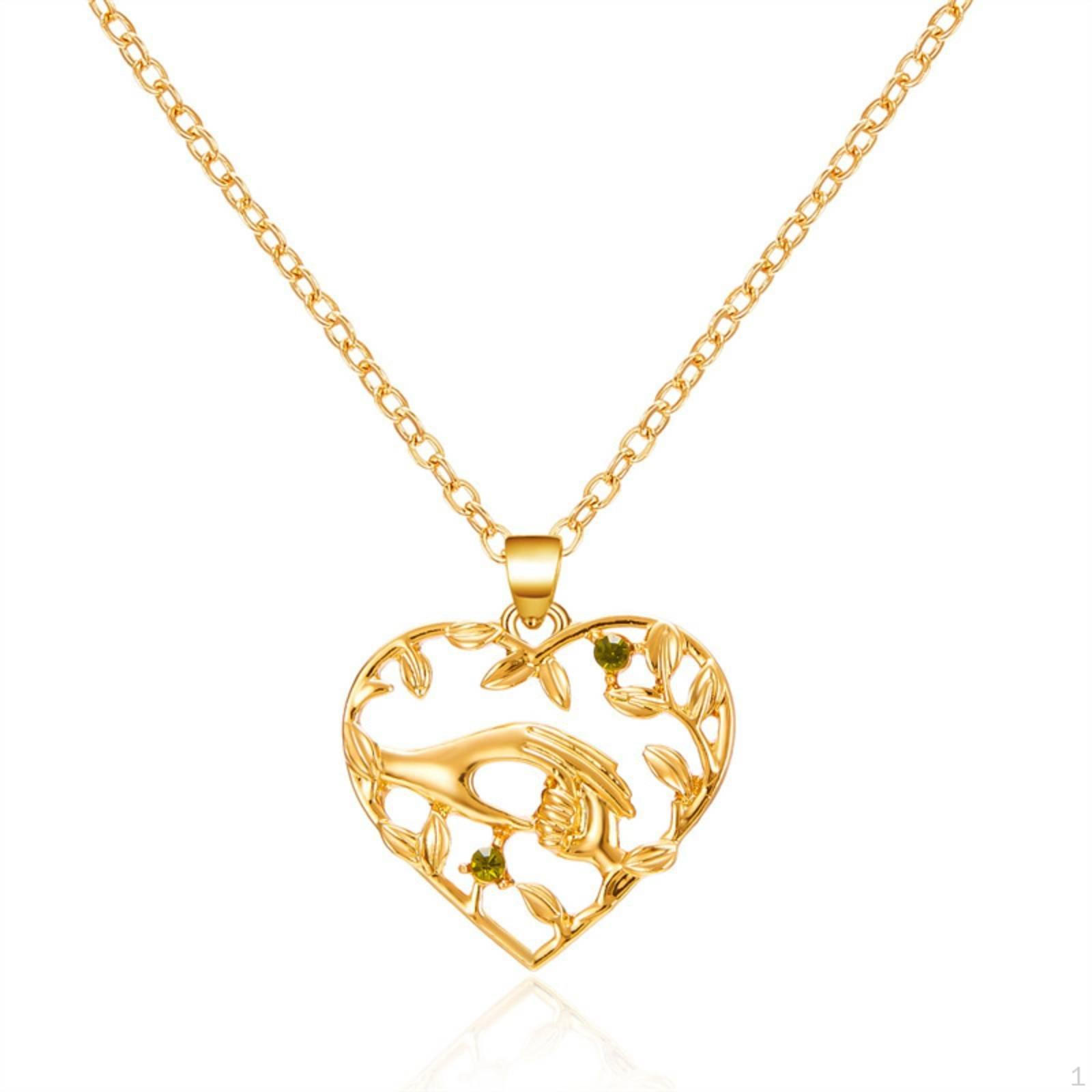 Holding Hands Pendant Necklace Sentimental Gift Parent Child Stylish Heartfelt Family Love