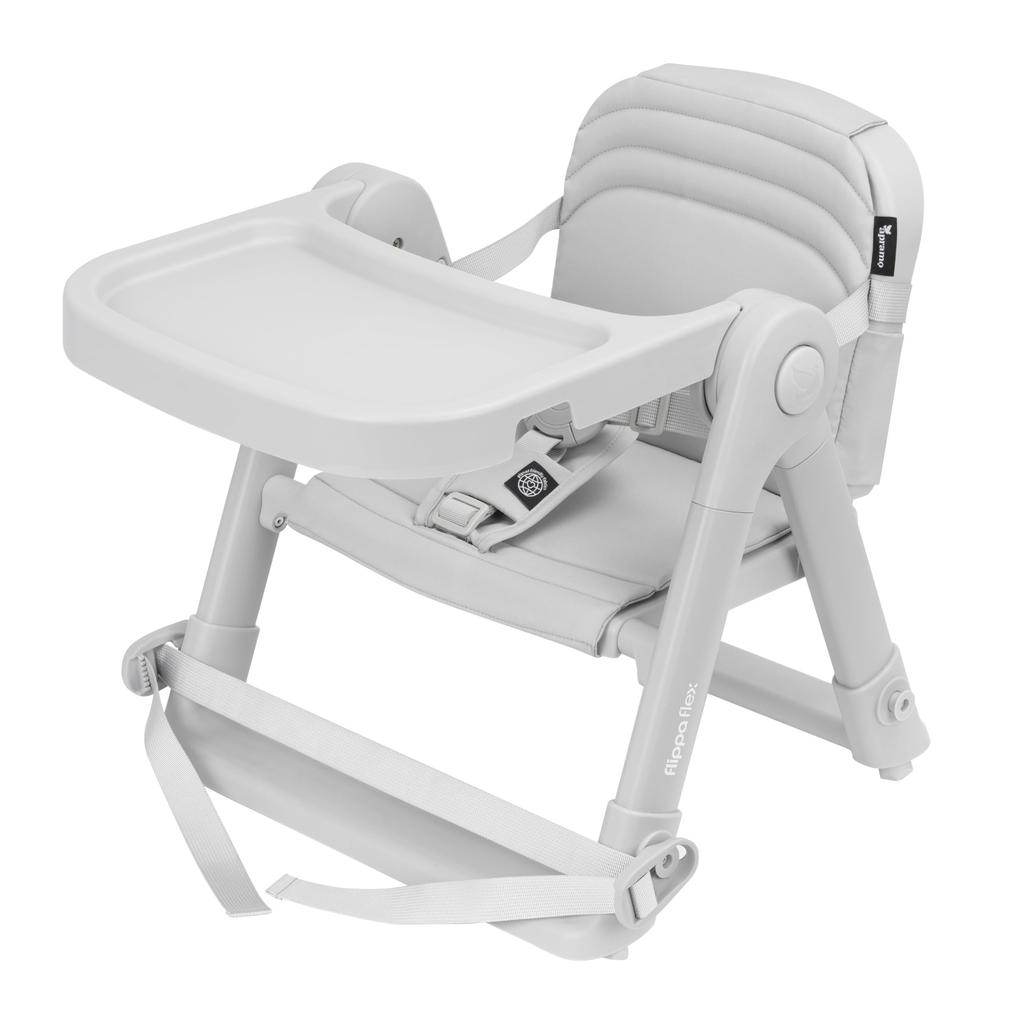 Apramo Folding Baby Chair, Suitable for Babies, Toddlers, and Outdoor Use, with Non-Slip Design and Durable Safety Belt (Flex/White)