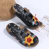 2025 Summer Ethnic Style Women's Handmade Floral Sandals with Thick Sole