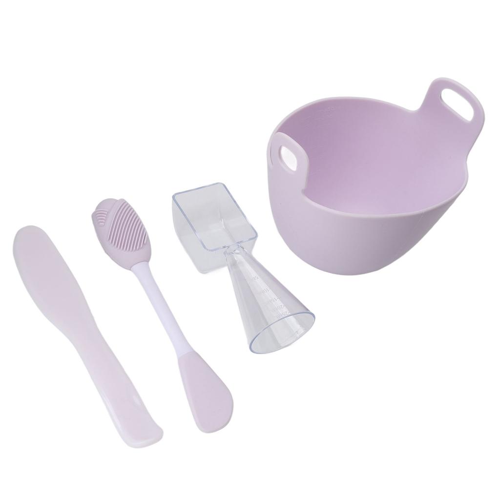 Facial Mask Mixing Bowl Soft Reusable Silicone Face Mud Mask Mixing Bowl with Spoon for Beauty Salon