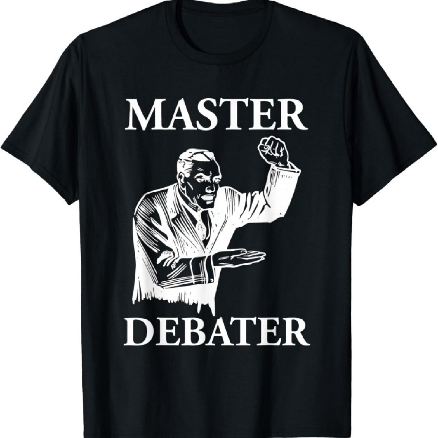 Смешная Гик Мастер Дебатов Каламбур Новинка Графическая Футболка Подарок XXXXXL чёрный