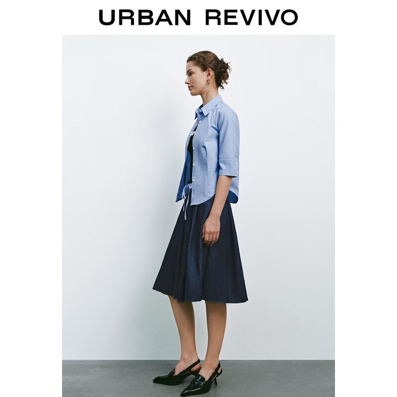 UR Women s Denim Tie-Waist A-Line Skirt XS