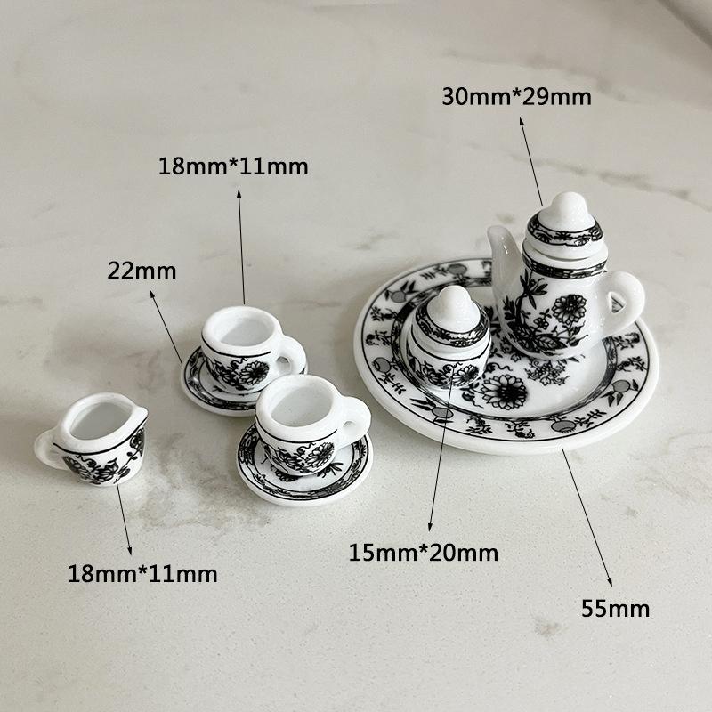 

1 набор миниатюрных столовых приборов ролевые игры игрушка 1:12 Кукольный домик Мини Кухня Керамическая Чашка Для Кукольных Аксессуаров as the picture
