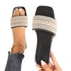Mode Damen Übergröße Luxus Perlen Hausschuhe 2024 Sommer Sandalen Frau Bequem Rutschfest Strand Flip