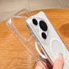 Transparent Acrylic Magnetic For Magsafe Case For Huawei Pura 70 P70 Ultra Mate 60 Pro Plus Airbags Shockproof Ultra Slim Cover