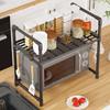 Multifunctional Microwave Rack, 3-Tier Stackable Shelf Organizer, Sturdy Metal for Home Kitchen Office Pantry Storage