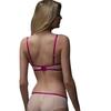 Sex suit Contrasting color straps gather sexy anti-sagging chest large lace suit
