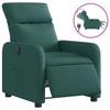 Electric Recliner Chair Dark Green Fabric