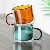 270ml Double Layer Transparent Glass Cup Creative Heat-Resistant Glasses Juice Milk Coffee Mug with Handle Home Drinkware New