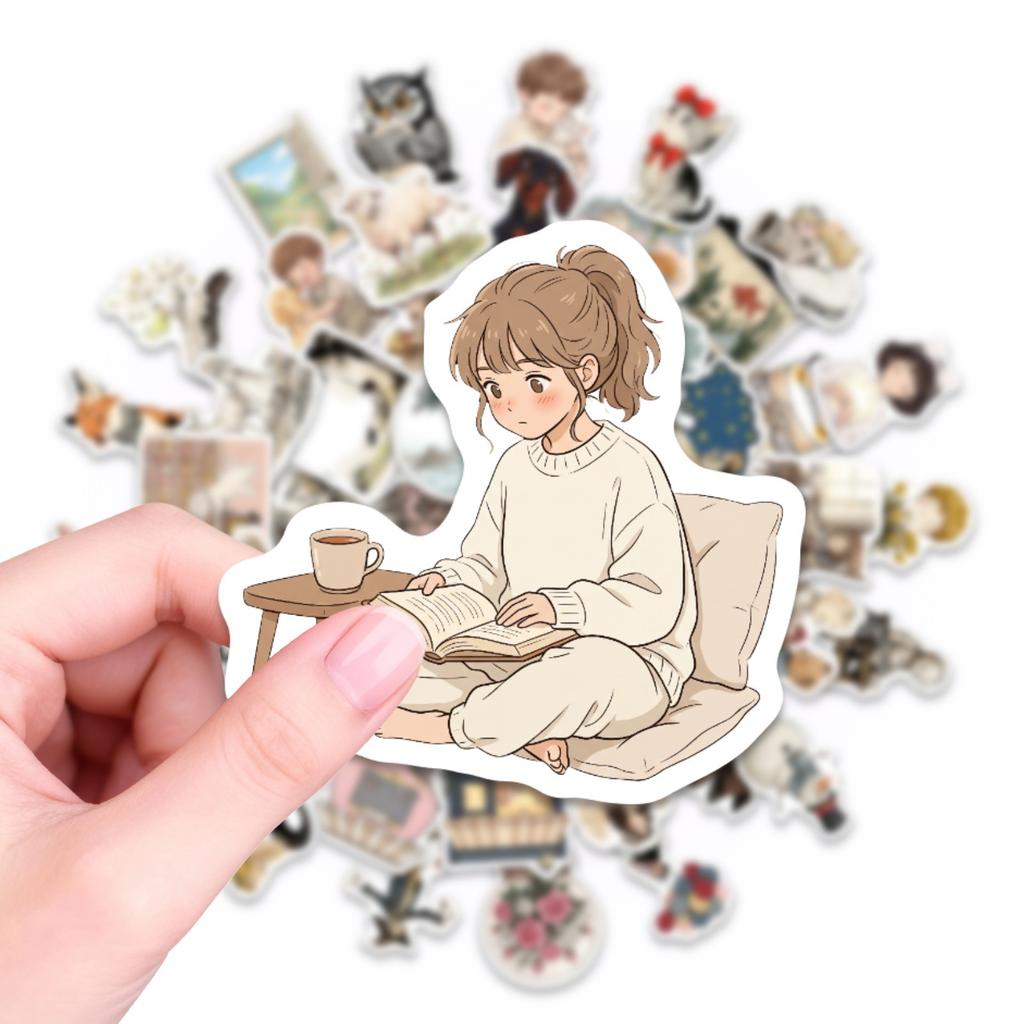 56/112 Pcs Cute Cartoon Fairy Tale World Stickers Creative for Stationery Fridge Suitcase Helmet Skate Waterproof Durable Decals