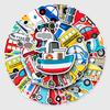 50pcs Waterproof Cartoon Transportation Doodle Stickers for Kids - DIY Phone Case & Suitcase