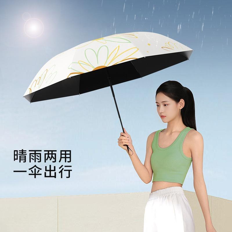 Small fresh umbrella High value sunscreen UV protection Sun umbrella Light portable folding umbrella Dual-purpose parasol
