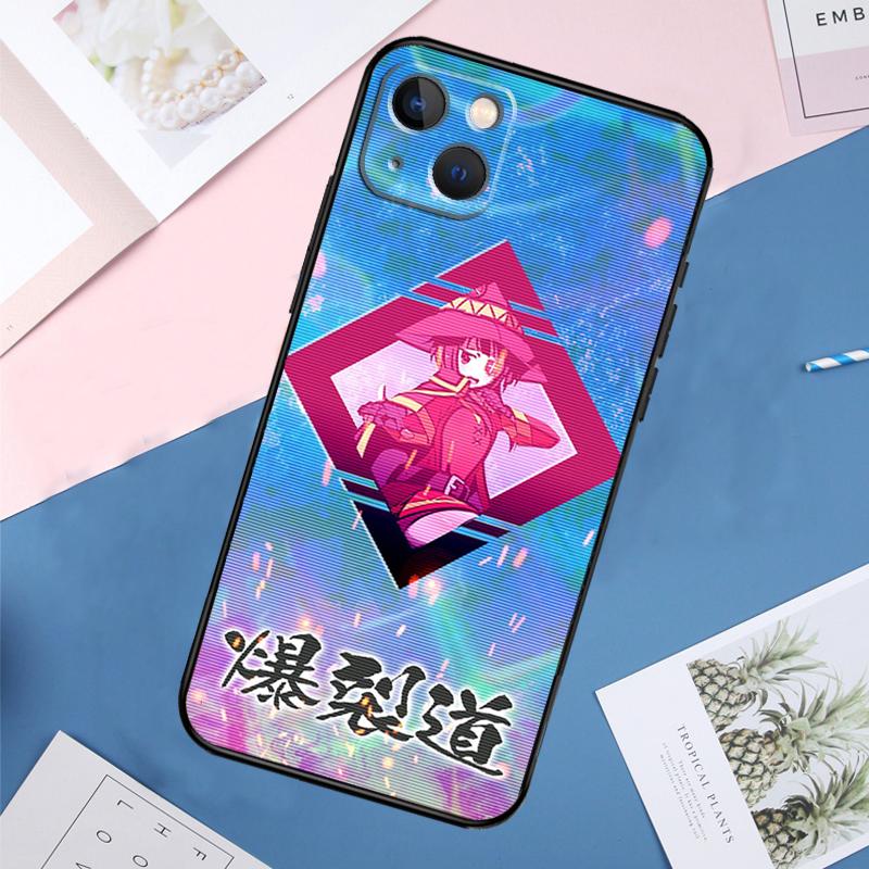 Anime Vaporwave Glitch Case For iPhone 14 15 16 Pro Max 11 12 13 Mini X XR XS Max Plus Phone Back Cover
