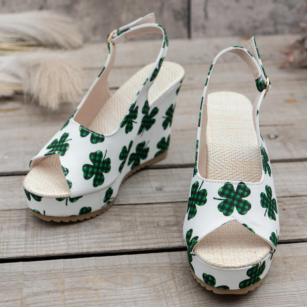 

мода Лето Пляж Бохо Цветочные босоножки на танкетке Женские туфли на платформе с лодыжкой Женские босоножки на высоком каблуке Босоножки на платформе Каблуки zapatos de mujer 36 коричневый