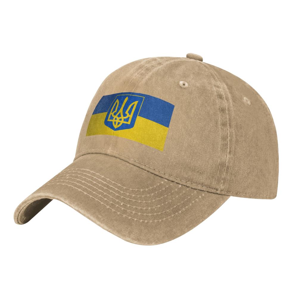 Ukraine Flagge Baseballkappe Vintage Used Washed Kopfbedeckung Unisex Stil Outdoor Sommer Verstellbare Passform Kappen Hut