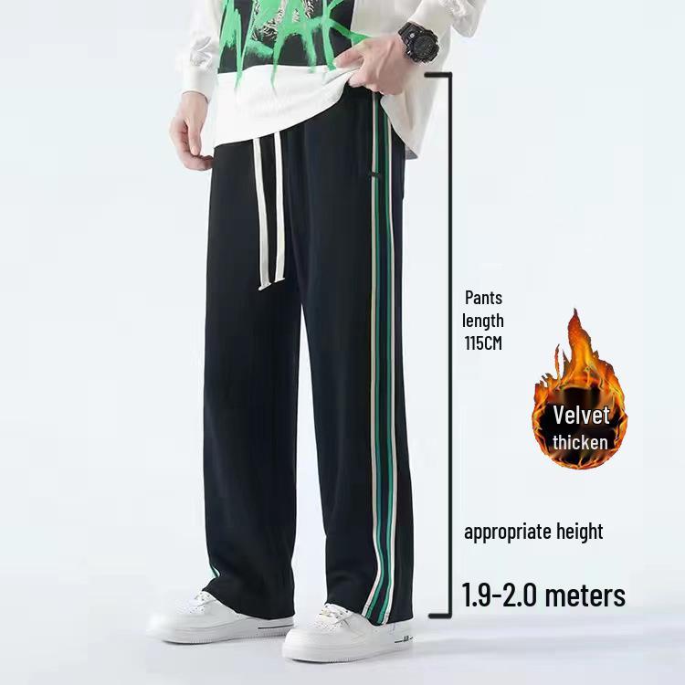 Men's Spring Extra-Long Straight-Leg Sweatpants - Trendy, Loose, Casual American-Style