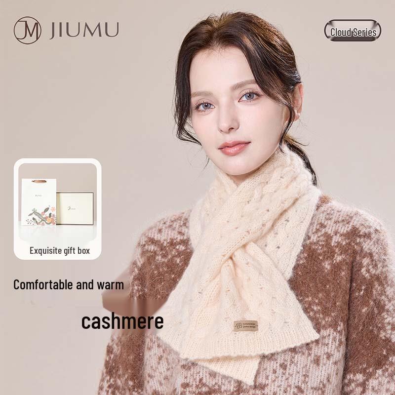 JIUMU Women s Pure Cashmere Small Scarf One Size