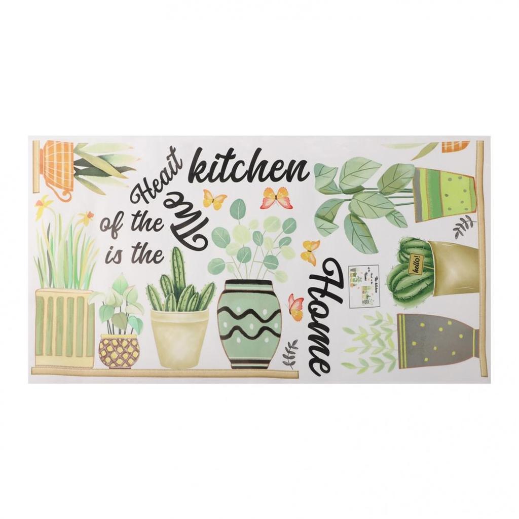 Kitchen Wall Stickers Fun Design Cook Utensils Home Decoration Restaurant