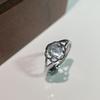 6Pcs Simple single zirconia ring with adjustable opening finger ring wedding accessory ring
