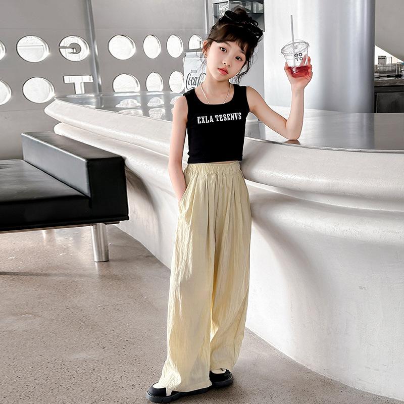 Girls' Wide Leg Pants Summer Thin Mosquito Proof Pants Yamamoto Pants Children's Summer Ice Silk Casual Pants