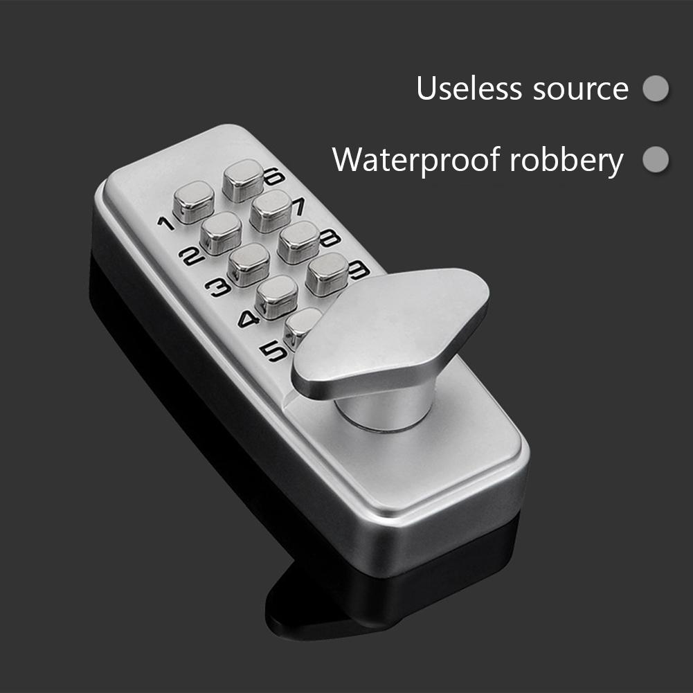 Metal Password Keyboard Lock Sturdy Waterproof Password Security Lock Antirust  Interchangeable Handle for Home Apartment