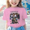 KATSEYE Print T-shirt for Kids Casual Summer Top with Katseye Pattern Short Sleeve Tee Youth Girl Streetwear Fashion Tops