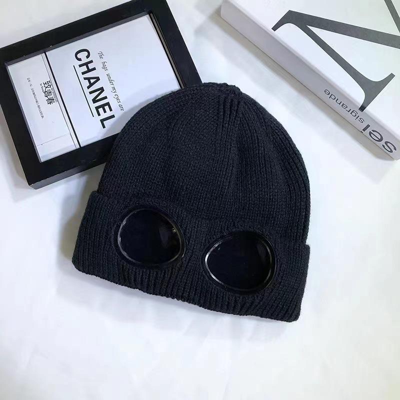 Unisex Windproof Goggles & Velvet-Lined Ski Hat – European/American Style Knit Warm Wool Hat