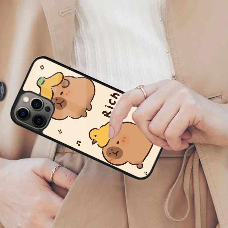 Cute Capybara Funny Magnetic Phone Case For APPLE iPhone 17 Air 16 14 13 12 Pro Max 15 Plus Wireless Charge With MagSafe Cover