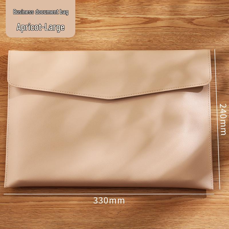 

Imitation Leather A4 Document File Bag - Large Capacity, Customizable with Company Logo