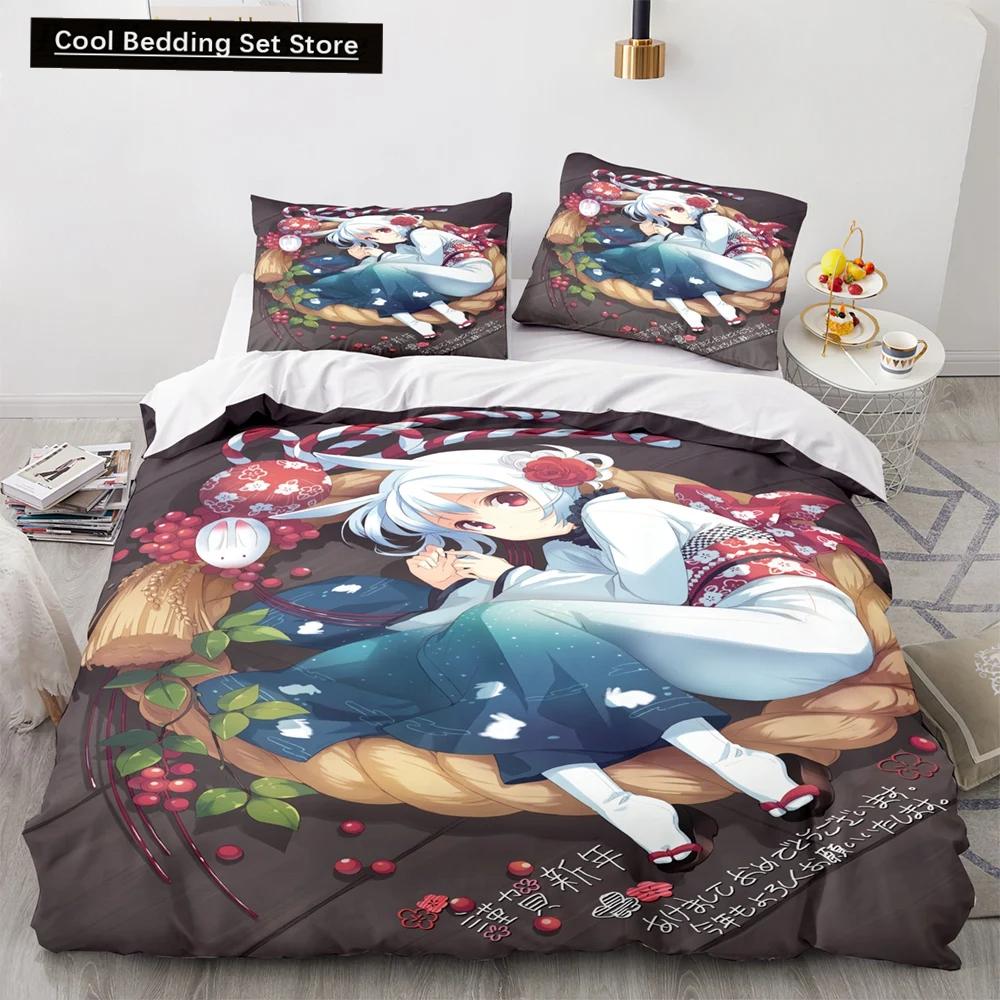 Anime Kawaii Sexy Girl Bedding Set,Duvet Cover Comforter Bed Set Quilt Cover Pillowcase,King Queen Twin Size Boys Girls Adults