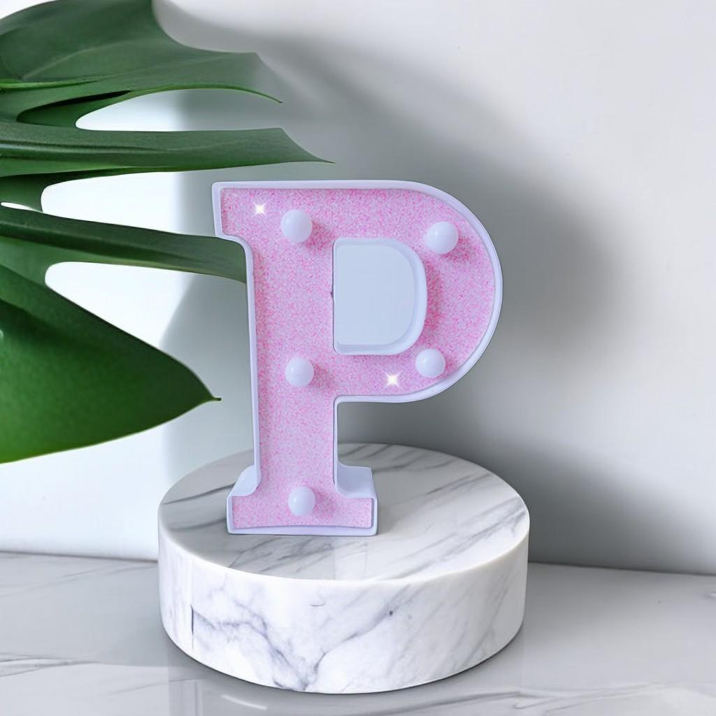Pink LED Letter Light for Celebrations and Proposals