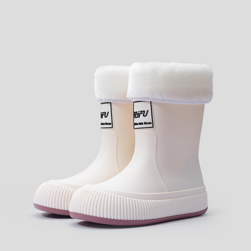 Fashion Women s Rain Boots Waterproof Mid Calf Rubber Shoes Non Slip Thick Sole Outdoor For Girls Students Soft Flexible Design 24-25 2248₽