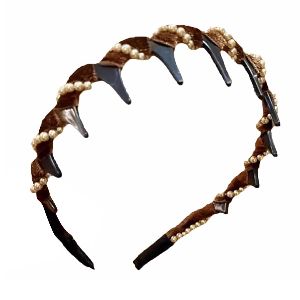 Women Hairband Color Toothed Non-slip Wavy Head Hoop Combing Hairbands Headwear Sweet Headband for Face Wash Sports Hair Accesso