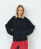 Aente Loose Fit Terry Sweatshirt-Navy