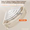 Cream-style Bathroom Storage Rack, Corner Basket, No-drill Wall-mounted Shelf for Restroom