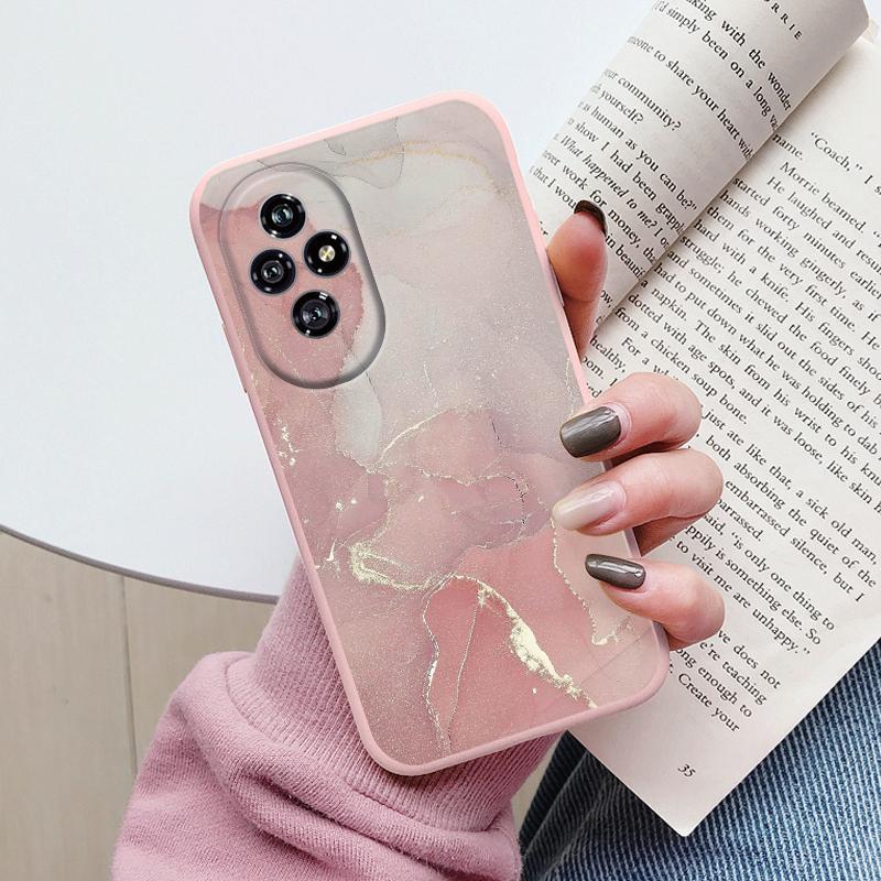 Colorful Marble Case For Honor 200 Luxury Soft Shockproof Cover Fundas For Honor200 90 Lite Shell Watercolor Oil Painting Coque