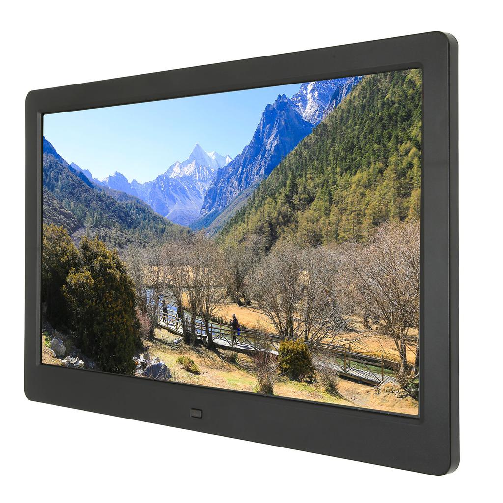 Digital Photo Frame 13 Inch HD Screen Built in Calendar Clock LED Advertising Machine Electronic Picture Album 110‑240V
