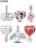 Charms Plata Copper Colors Valentine'S Day Love Beads Charmpendant For Original Bracelet For Women Diy Jewelry Love Gift