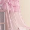 1PCS Decoration 3 Laces Lace Curtains Solid Colour Rod Pocket Sheer Curain Translucent Home Decor Window Screen Bedroom