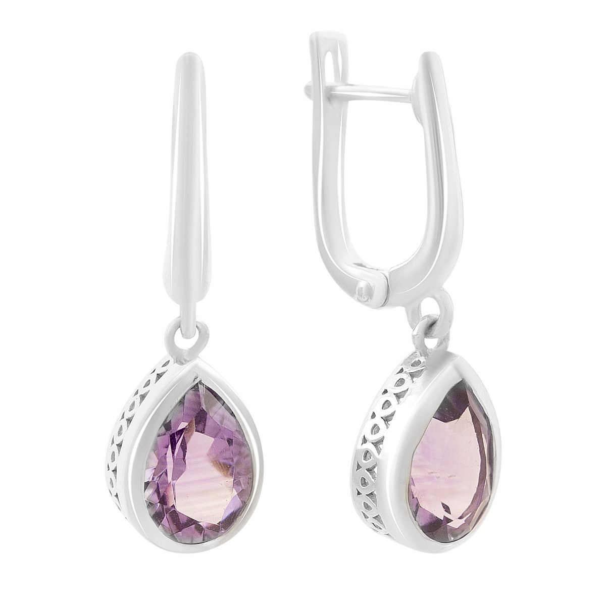 

Срібні сережки з аметистом 3.475ct (2163145)