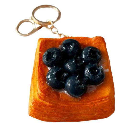 

Simulated Food Squeeze Toy Keychain Stress Relief Bread Dessert Key Ring Backpack Hanging Decoration Bag Charm Purse Pendant