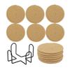 Woven Round Cotton Placemat Non- Heat Table Mats for Dining