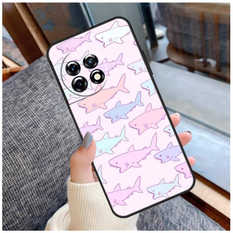 Ocean Shark Tooth Fish Case For OnePlus 13R 13T 12R 10R 10T 15 13 12 11 10 9 Pro Nord 5 CE 2 3 4 Lite N20 N30 Coque