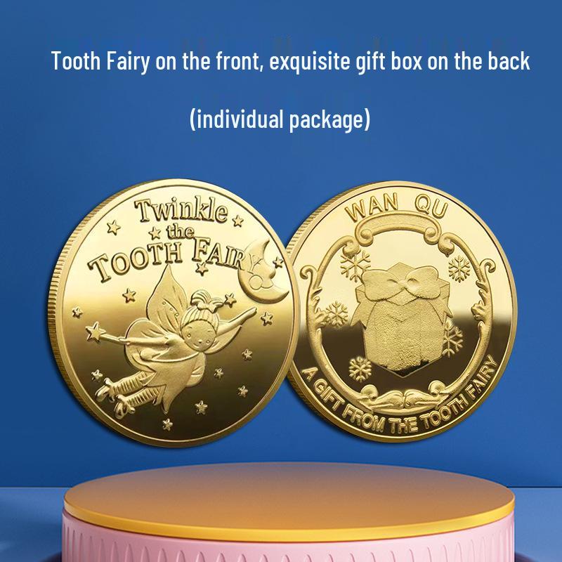 Tooth Fairy Keepsake: Gold Coin Storage Box for Children's Lost Teeth