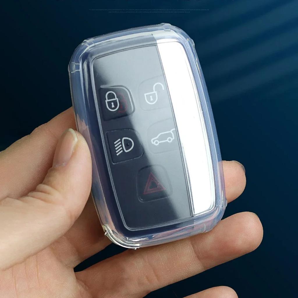 Clear Transparent Tpu Car Smart Key Cover Case For Range Rover Sport Evoque Velar Discovery Sport Xe Xf Xj F-Pace F-Type