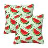 Cute Watermelon Slices 2 Pcs Square Pillowcase Pillow Cover Cushion Decor Comfort Throw Pillow For Home Car